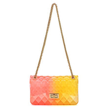Load image into Gallery viewer, Quilt Embossed Multi Color Jelly Shoulder Bag