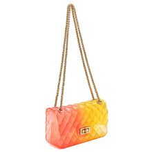 Load image into Gallery viewer, Quilt Embossed Multi Color Jelly Shoulder Bag