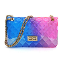 Load image into Gallery viewer, Quilt Embossed Multi Color Jelly Shoulder Bag