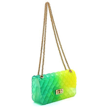Load image into Gallery viewer, Quilt Embossed Multi Color Jelly Shoulder Bag