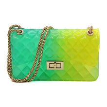 Load image into Gallery viewer, Quilt Embossed Multi Color Jelly Shoulder Bag