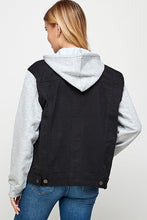 Load image into Gallery viewer, Women's Denim Jacket with Fleece Hoodies