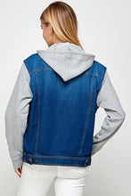 Load image into Gallery viewer, Women's Denim Jacket with Fleece Hoodies