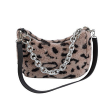 Load image into Gallery viewer, Leopard Print Plush Bag