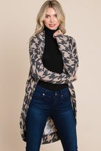 Load image into Gallery viewer, BOMBOM Houndstooth Open Front Cocoon Knit Cardigan