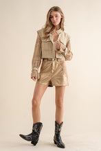 Load image into Gallery viewer, Twill Crop Crochet SLV Jacket