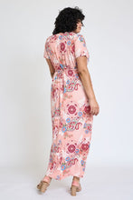Load image into Gallery viewer, Plus Floral Surplice Bodice Sash Maxi Dress