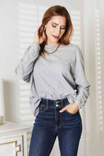 Load image into Gallery viewer, 2 Colors - Double Take Seam Detail Round Neck Long Sleeve Top Ti Amo I love you