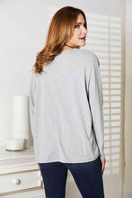 Load image into Gallery viewer, 2 Colors - Double Take Seam Detail Round Neck Long Sleeve Top Ti Amo I love you