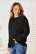 Load image into Gallery viewer, 2 Colors - Double Take Seam Detail Round Neck Long Sleeve Top Ti Amo I love you