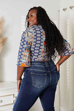 Load image into Gallery viewer, 2 Colors - Double Take Tie Hem V-Neck Three-Quarter Sleeve Blouse Ti Amo I love you