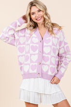 Load image into Gallery viewer, Mittoshop Checkered Heart Button Down Cardigan