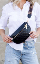 Load image into Gallery viewer, Myra Quilted Leather Crescent Sling Bag