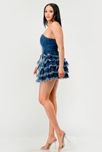 Load image into Gallery viewer, Denim Delight Tiered Ruffle Dress