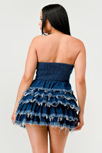 Load image into Gallery viewer, Denim Delight Tiered Ruffle Dress
