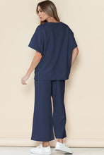 Load image into Gallery viewer, Textured T Shirt and Drawstring Pants Set