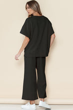 Load image into Gallery viewer, Textured T Shirt and Drawstring Pants Set