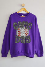 Load image into Gallery viewer, Baseball Game Day Faux Sequins Graphic Sweatshirts