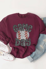Load image into Gallery viewer, Baseball Game Day Faux Sequins Graphic Sweatshirts