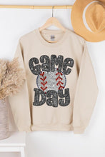 Load image into Gallery viewer, Baseball Game Day Faux Sequins Graphic Sweatshirts