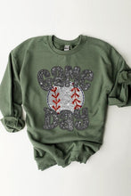 Load image into Gallery viewer, Baseball Game Day Faux Sequins Graphic Sweatshirts