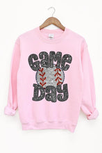 Load image into Gallery viewer, Baseball Game Day Faux Sequins Graphic Sweatshirts