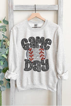 Load image into Gallery viewer, Baseball Game Day Faux Sequins Graphic Sweatshirts