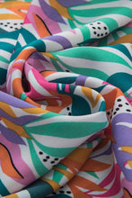 Load image into Gallery viewer, Abstract Print Ruffled Flutter Shoulder Blouse