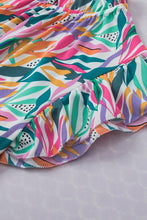 Load image into Gallery viewer, Abstract Print Ruffled Flutter Shoulder Blouse