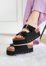 Load image into Gallery viewer, NINA Double Buckle Bands Comfortable Flatforms