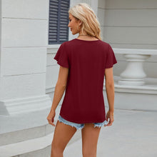 Load image into Gallery viewer, Womens Casual T-Shirts Short Sleeve V Neck Tops