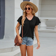 Load image into Gallery viewer, Womens Casual T-Shirts Short Sleeve V Neck Tops