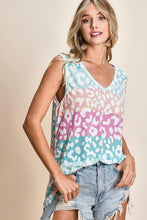 Load image into Gallery viewer, BiBi Leopard V-Neck Tank