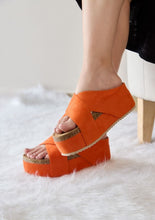 Load image into Gallery viewer, NINA Criss-Cross Straps Comfortable Cork Flatform Sandals