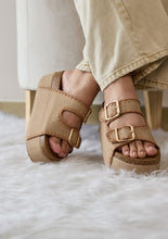Load image into Gallery viewer, NINA Doubke Buckle Bands Comfortable Flatform Cok Sandals