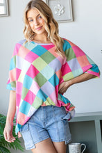 Load image into Gallery viewer, HOPELY Color Block Waffle Oversized T-Shirt
