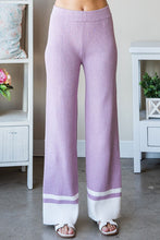Load image into Gallery viewer, First Love Contrast Ribbed Knit Pants