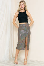 Load image into Gallery viewer, High Waist Sequin Skirt