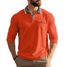Load image into Gallery viewer, Mens Spring And Autumn Long-sleeved Polo Shirt