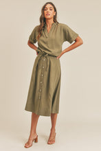 Load image into Gallery viewer, MABLE Short Sleeve Top and Button Down Midi Skirt Set