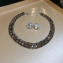 Load image into Gallery viewer, Earrings & Necklace Set -  Square Elegant High-grade Clavicle Chain & Earrings