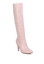 Load image into Gallery viewer, 3 Colors - Rum Rolls Calf Croco Heel Boots - Sizes 5-10 Ti Amo I love you