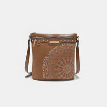Load image into Gallery viewer, Nicole Lee USA Metallic Stitching Embroidery Inlaid Rhinestone Crossbody Bag