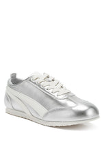 Load image into Gallery viewer, Montek Metallic Lace-Up Sneakers