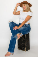 Load image into Gallery viewer, bytos Full Size Raw Hem Distressed High Rise Bootcut Jeans