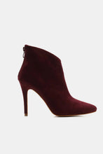 Load image into Gallery viewer, Beast Fashion Suede Stiletto Ankle Booties with Back Zippers