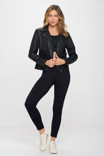 Load image into Gallery viewer, Coalition LA Studded Classic Moto Faux Leather Jacket