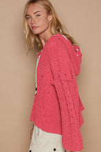 Load image into Gallery viewer, POL Cable Knit Hooded Chenille Sweater