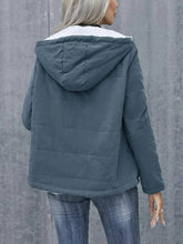 Load image into Gallery viewer, Womens Fleece-lined Hooded Coat Winter Preppy Style Long Sleeve Jacket Warm Pockets Cotton Coat