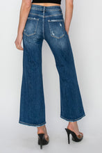 Load image into Gallery viewer, Risen Full Size High Rise Patch Detailed Wide Leg Crop Jeans